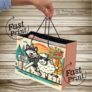 Bolsas Día del Amigo - Animalitos Graciosos
