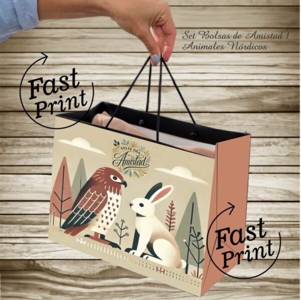 Bolsas Día del Amigo - Animalitos Nórdicos - Imagen 3