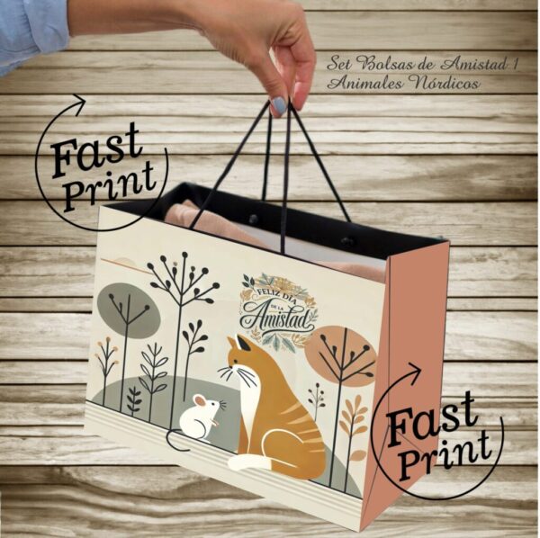 Bolsas Día del Amigo - Animalitos Nórdicos - Imagen 4