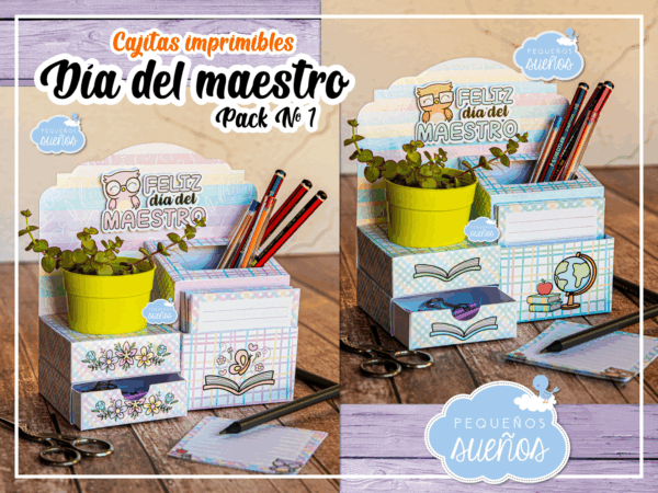 Organizadores de Escritorio para el Día del Maestro - Pack Nº1